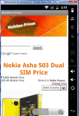 Mobiles Prices android App screenshot 1